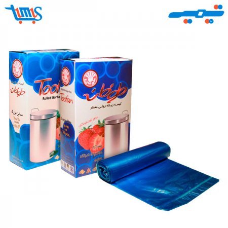 کیسه زباله رولی پرفراژدار آبی سایز 90×70